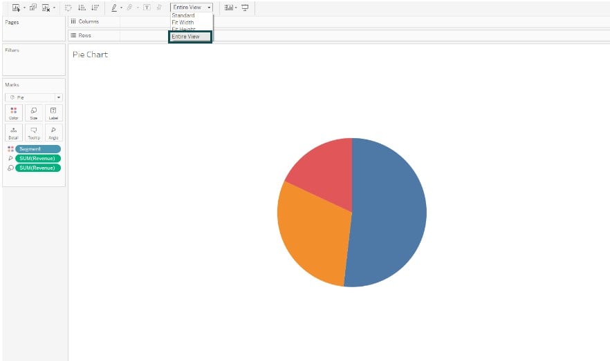 Tableau Chart Types - Pie Chart - Step 4