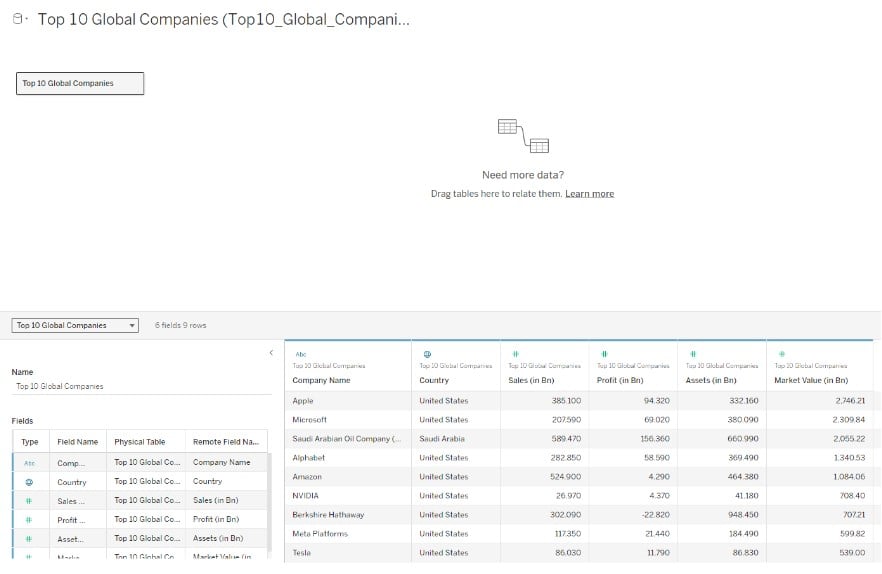Tableau Chart Types - Scatter Plot - Step 1