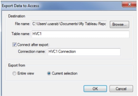 Tableau Export to Excel - Sample