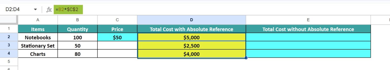 Absolute Reference In Google Sheets - Definition, How to Use?
