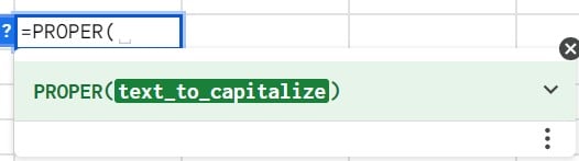 PROPER-function-In-Google-Sheets