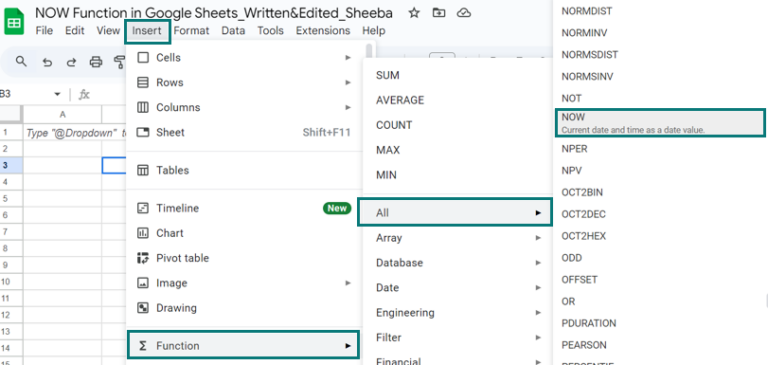 NOW Function in Google Sheets - Definition, How to Use?