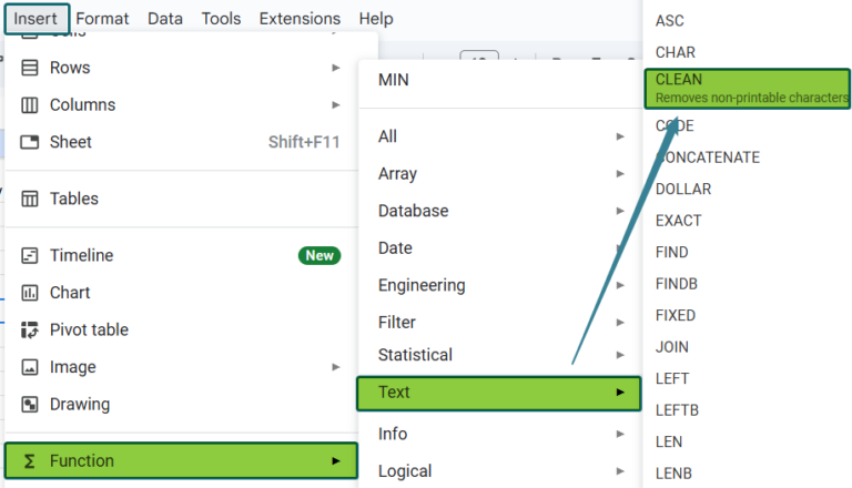 CLEAN in Google Sheets - Syntax, Examples, How To Use?