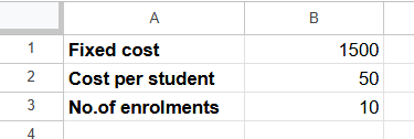 What-If Analysis in Google Sheets Example 2