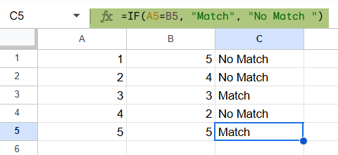 Compare and Match Columns in Google Sheets Intro