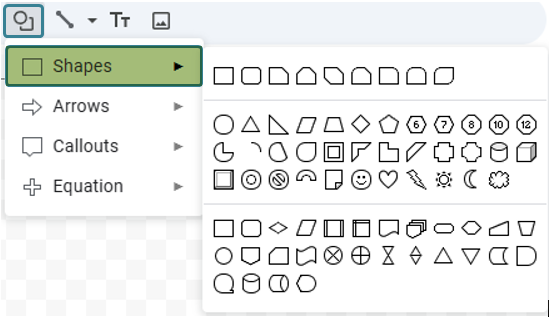 Drawing Tools in Google Sheets 1-1