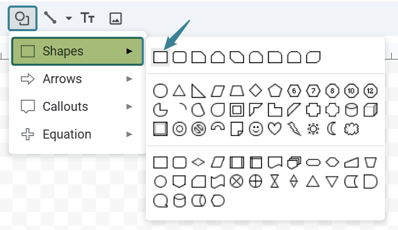 Drawing in Google Sheets Example 2-1