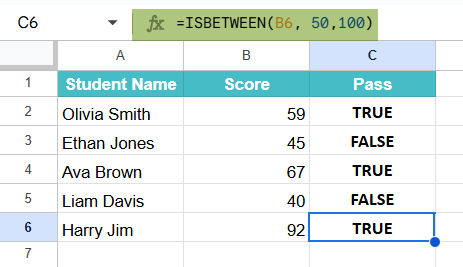 How To Use ISBETWEEN Function 1-3