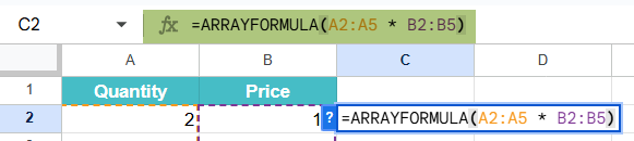 How to Use ARRAYFORMULA Function 1-1