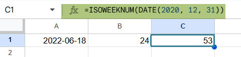 How to Use ISOWEEKNUM Function 1-3