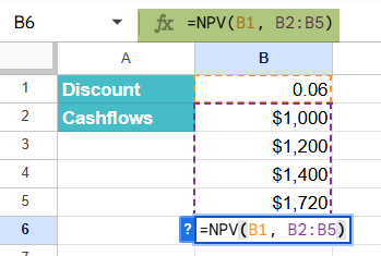 How To Use NPV Function 1-2