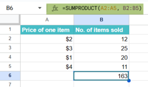 SUMPRODUCT Function in Google Sheets = Syntax, How to Use?