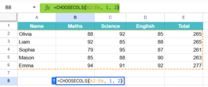 CHOOSECOLS Function in Google Sheets - Syntax, How to Use?