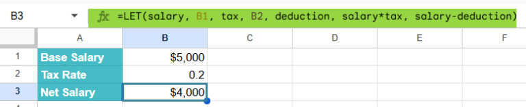 LET Function in Google Sheets - Examples, How To Use?