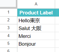 MIDB function in Google Sheets Example 2