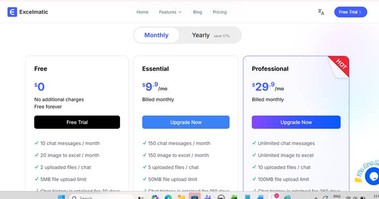 advanced Excel tasks with AI Pricing