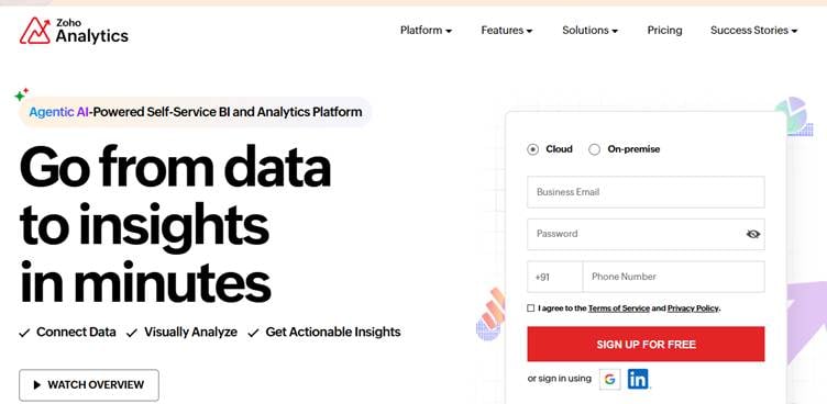 Zoho Analytics: AI-Powered Reporting