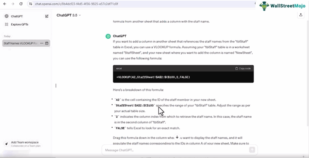 5.1 Advanced Formulas with ChatGPT for Excel