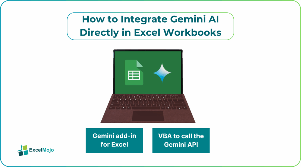 How to Integrate Gemini AI Directly in Excel Workbooks